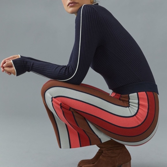 Anthropologie Dolan Pull On Striped Knit Pants Small‎ - Picture 8 of 8